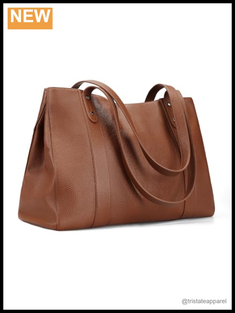 Genuine Leather Laptop Tote Bag Work Tote 15 Inch Computer Shoulder Bag